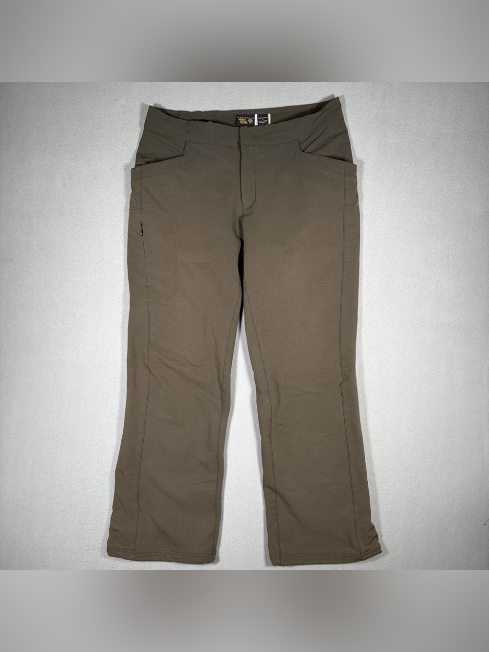 Mountain Hardware Hiking Pants Women’s 14 Brown Nylon Soft shell Faded Sting Tie